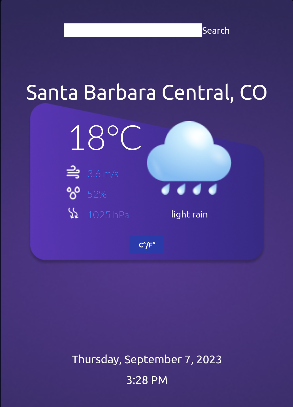 Weather App Screenshot 1